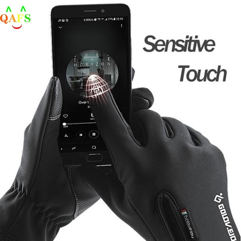 Fahrradhandschuhe Damen Herren Thermo Winter Handschuhe Touchscreen Wasserdicht