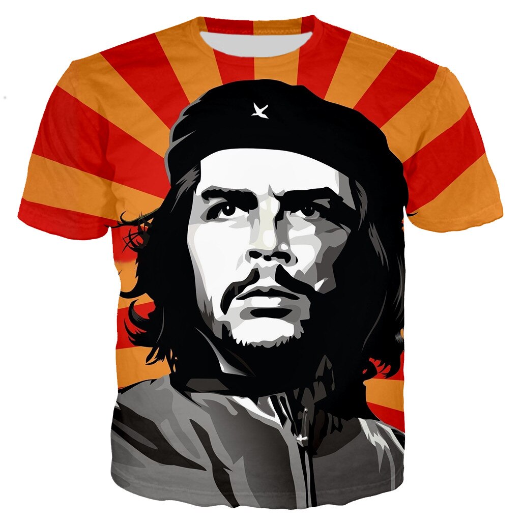 Herren Che Guevara 3D T-Shirt Rundhals Unisex Sommer Streetwear