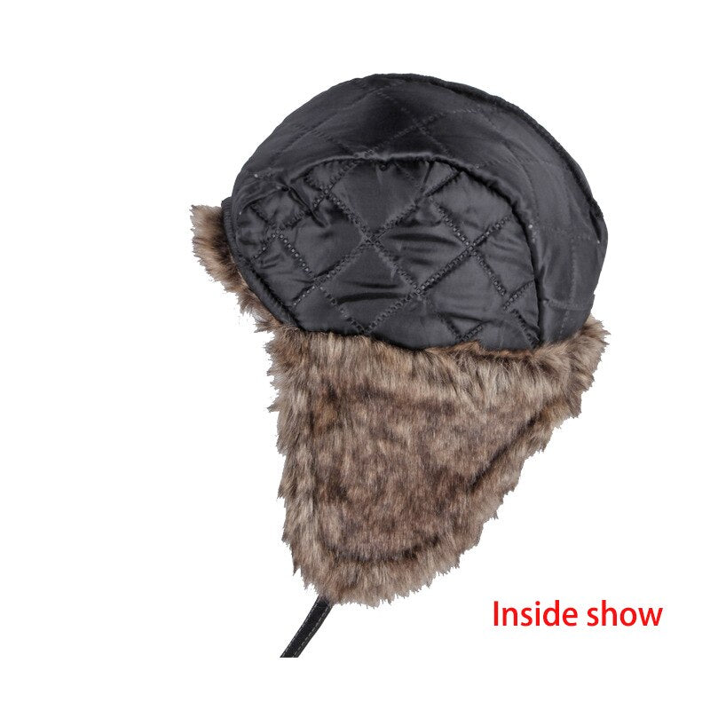 Fliegermütze Wintermütze Fellmütze Schapka Uschanka Pilotenmütze Mütze