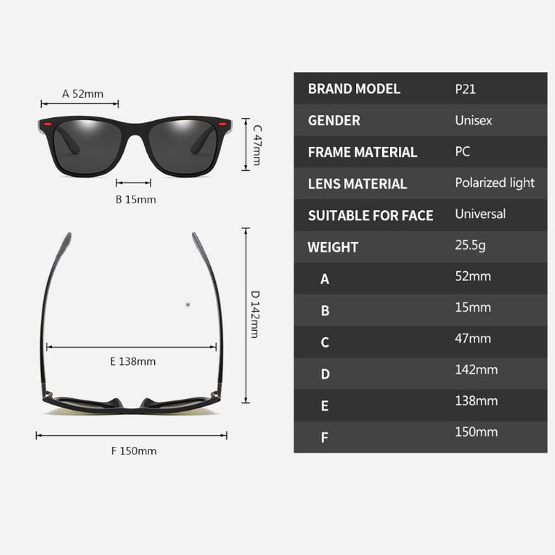 Fashion Herren HD Polarisiert Sonnenbrille 100% UV400 Polycarbonat Pilotenbrille