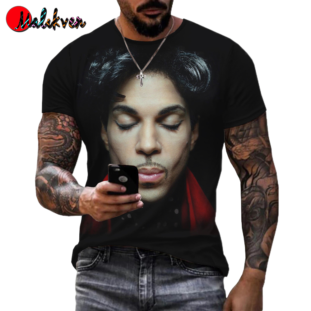 Herren Prince 3D T-Shirt Rundhals Unisex Sommer Streetwear