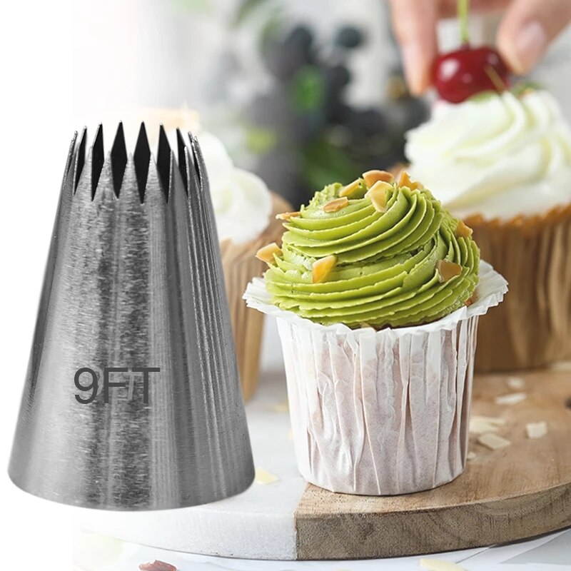 8 Stk Sahnetülle Spritztüllen Edelstahl für Kuchen und Süßwaren Küchenhelfer