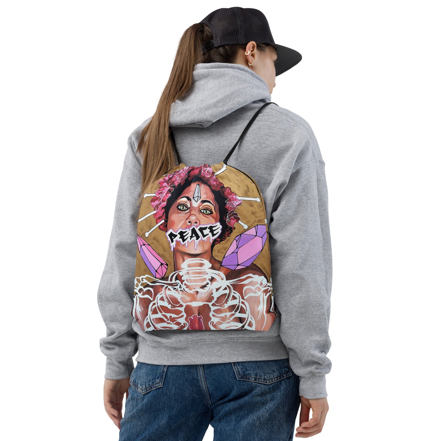 Kordelzug-Beutel PEACE