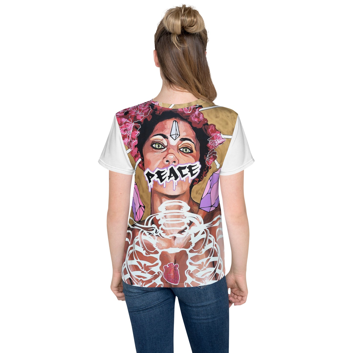 T-Shirt mit Rundhalsausschnitt für Jugendliche PEACE
