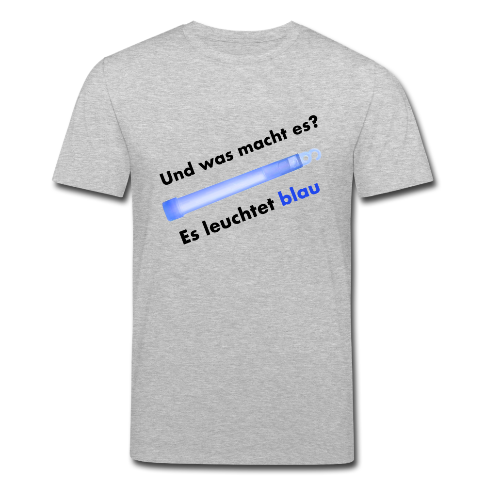 Männer Bio-T-Shirt von Stanley & Stella Es leuchtet blau - Grau meliert