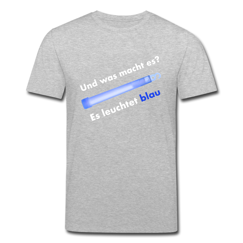 Männer Bio-T-Shirt von Stanley & Stella Es leuchtet blau - Grau meliert