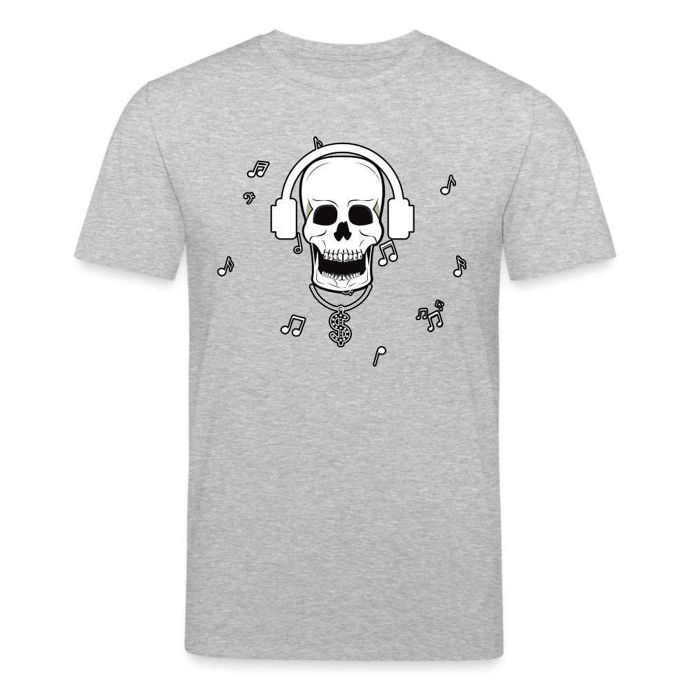Männer Bio-T-Shirt von Stanley & Stella Skull DJ Sound Effect - Grau meliert