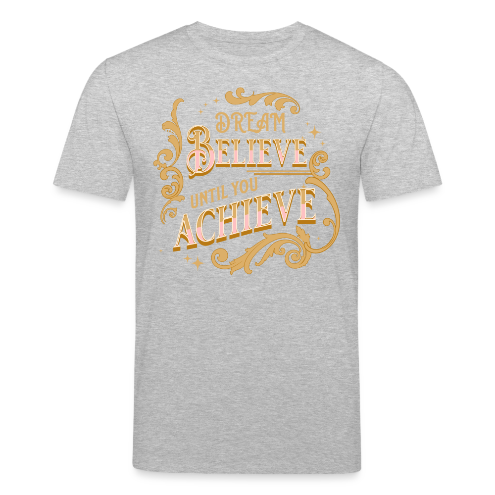Männer Bio-T-Shirt von Stanley & Stella Dream Believe until you Achieve - Grau meliert