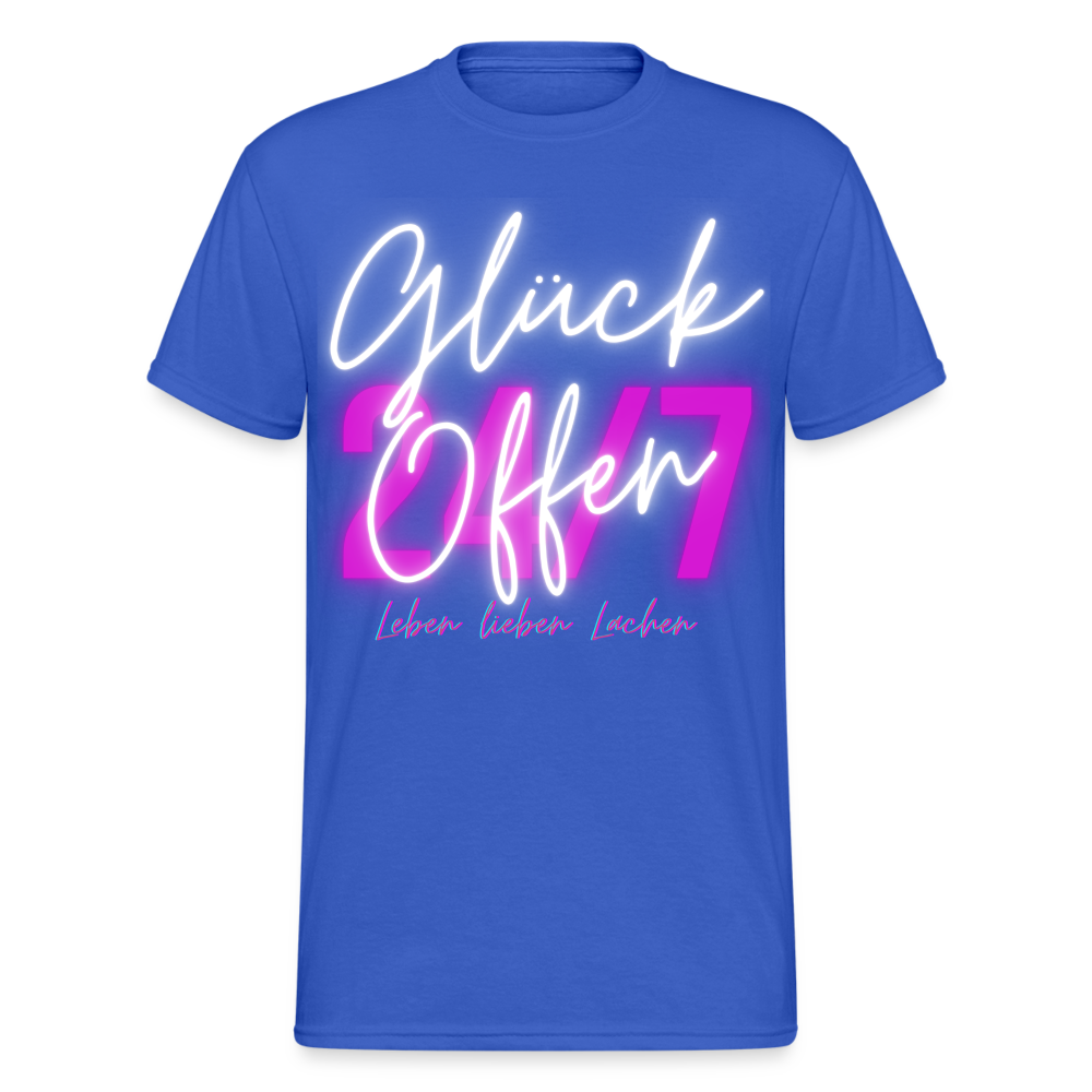 Fashion Herren Gildan Heavy T-Shirt Rundhals Unisex Streetwear - Königsblau