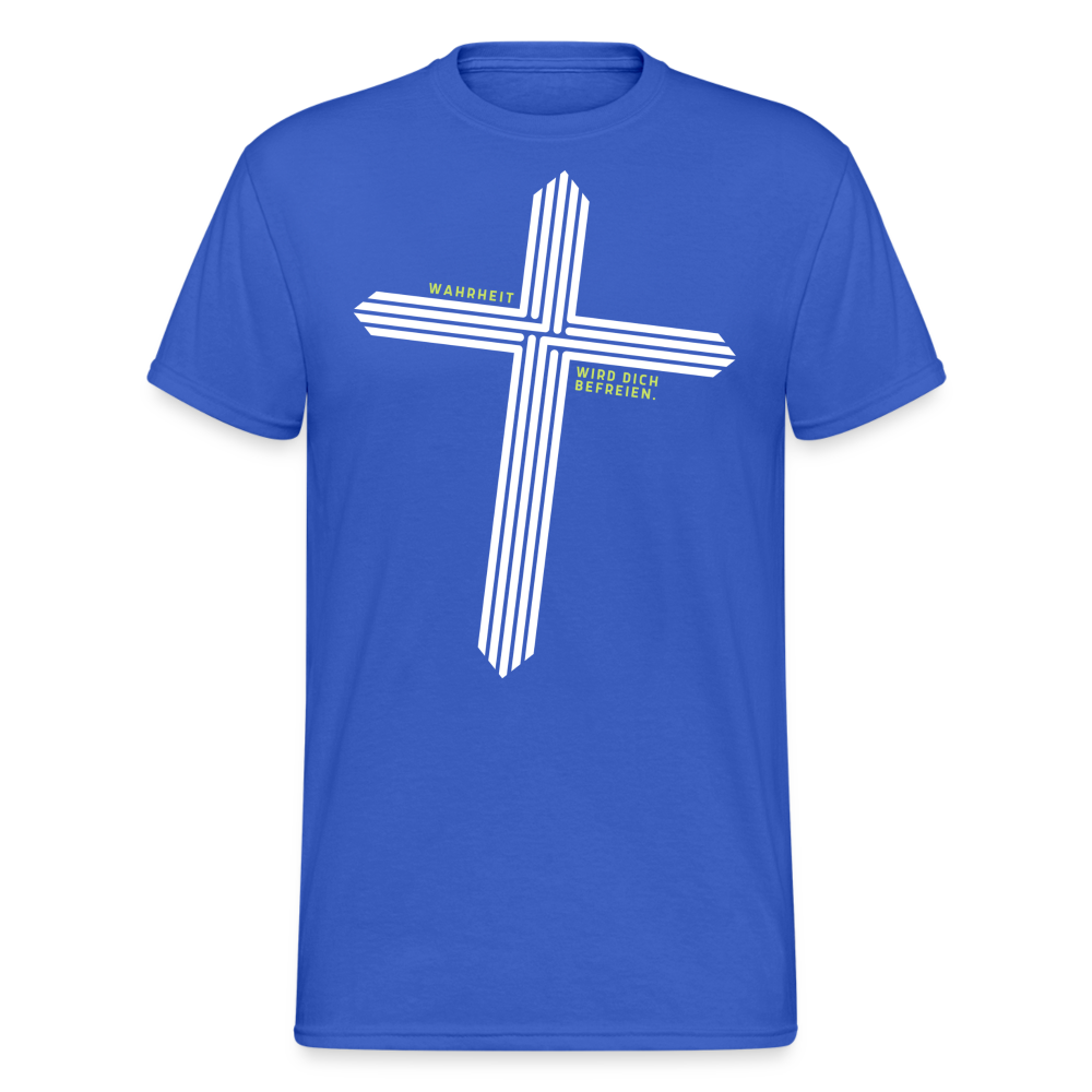 Fashion Herren Gildan Heavy T-Shirt Rundhals Unisex Streetwear - Königsblau