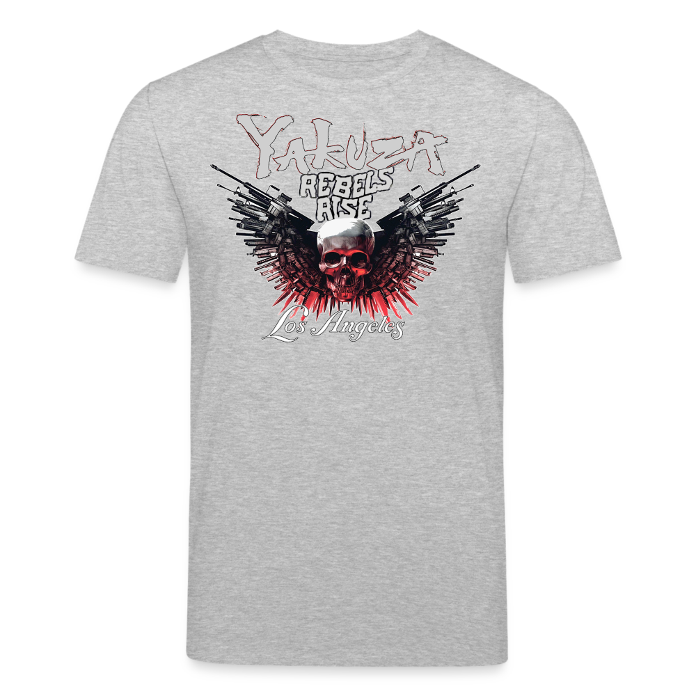 Herren Bio-T-Shirt Yakuza Rundhals Unisex Streetwear Stanley & Stella 100% Baumwolle - Grau meliert