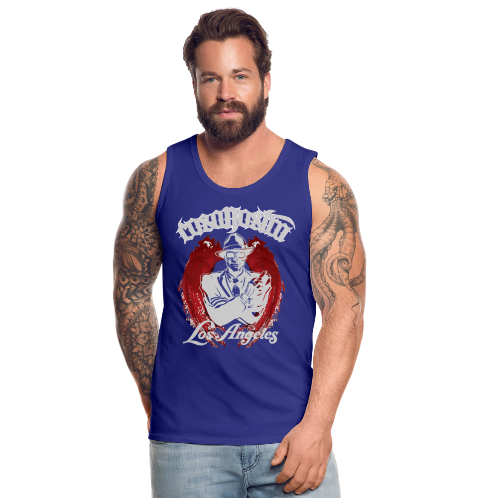 Tanktop T-Shirt COSANOSTRA Muskelshirt Achselshirt Sport Basic Herren - Königsblau
