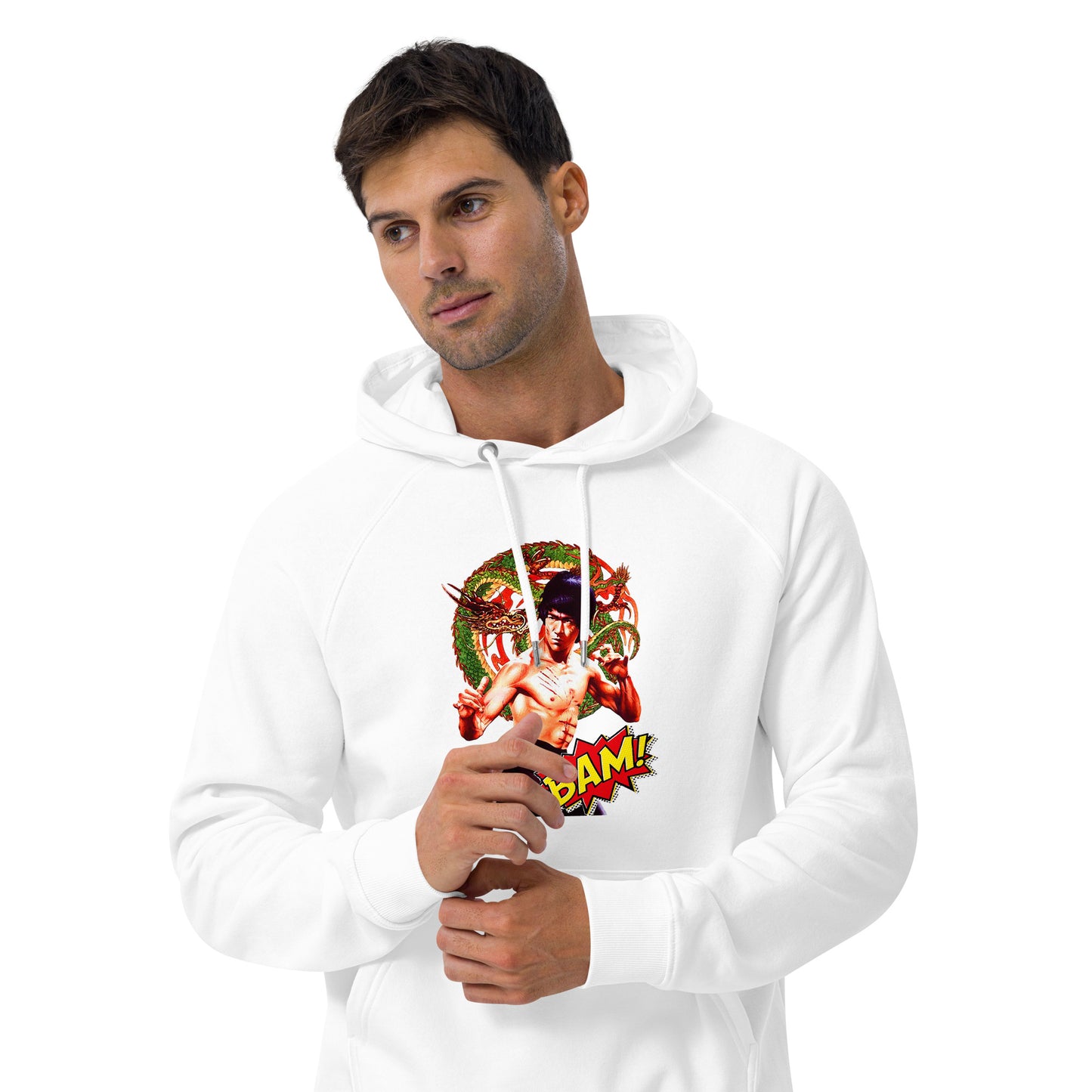 Unisex Bio-Raglan-Hoodie Bruce Lee
