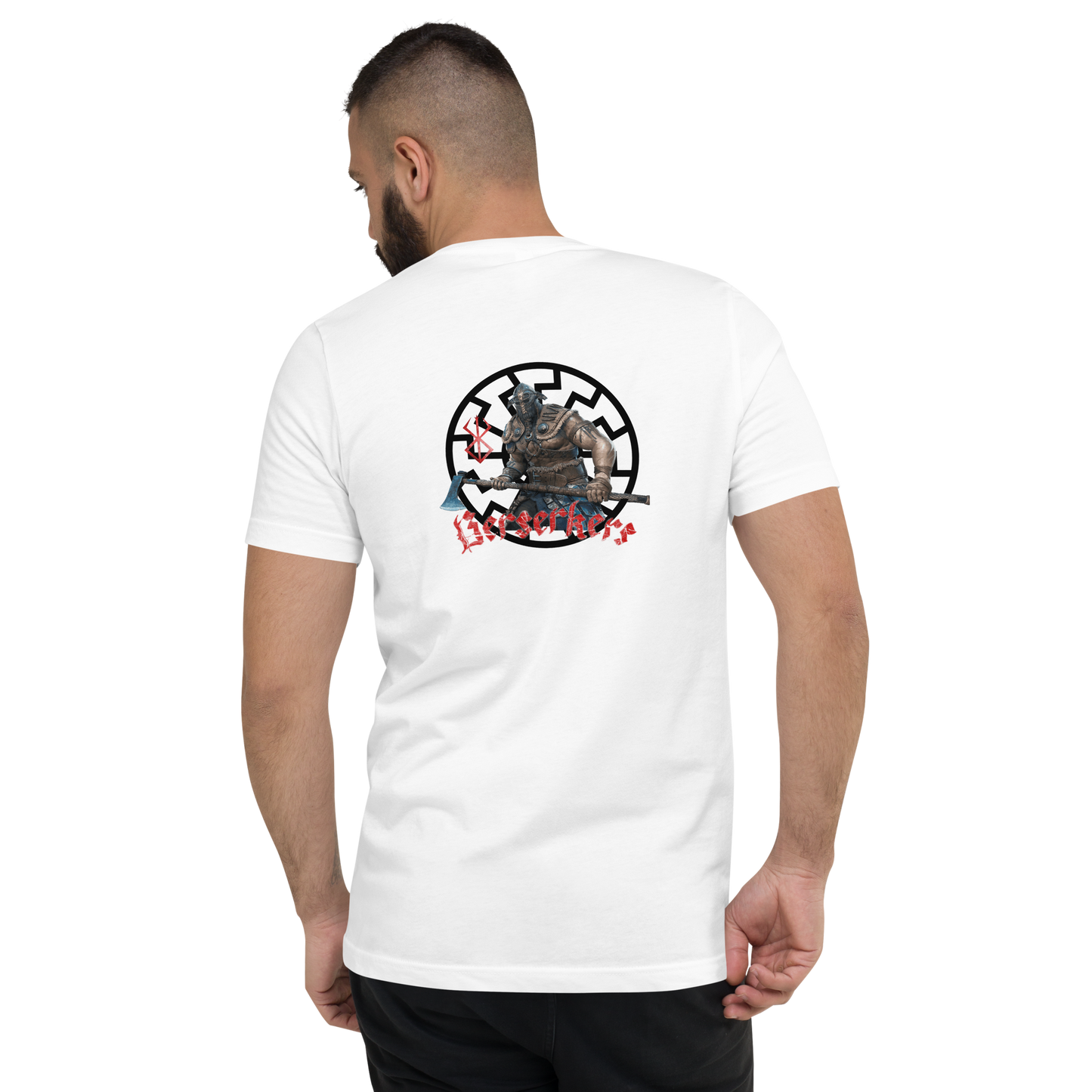 Kurzärmeliges Unisex-T-Shirt mit V-Ausschnitt Berserkers