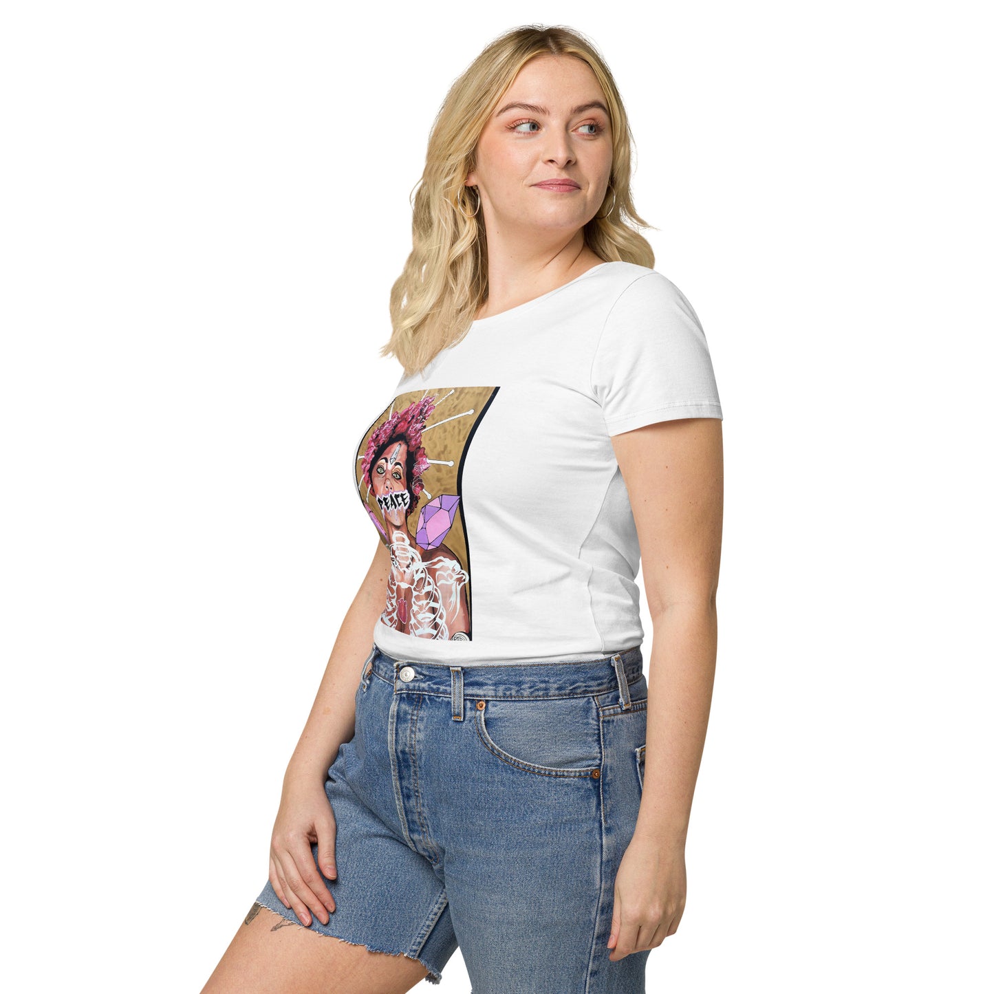 Basic Bio-T-Shirt für Damen PEACE