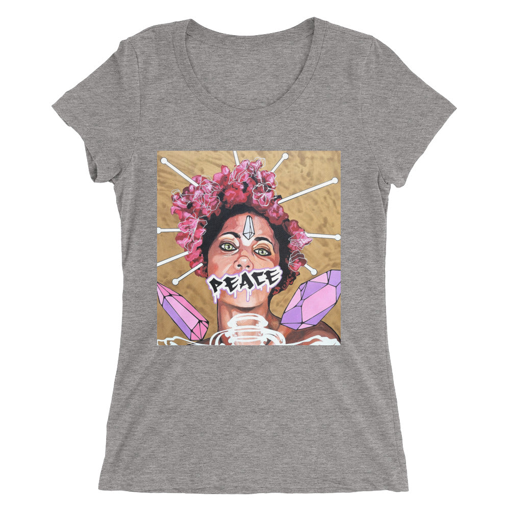 Kurzärmeliges Damen-T-Shirt PEACE