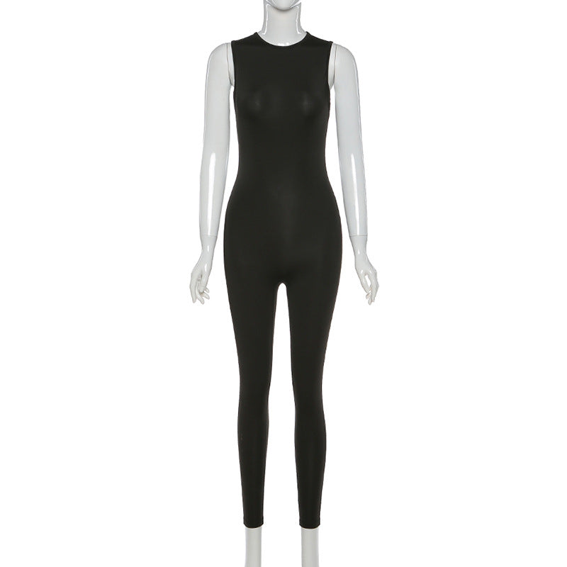 Damen Overall Bodycon Jumpsuit Streetwear Fitness-Strampler Playsuit Leggins