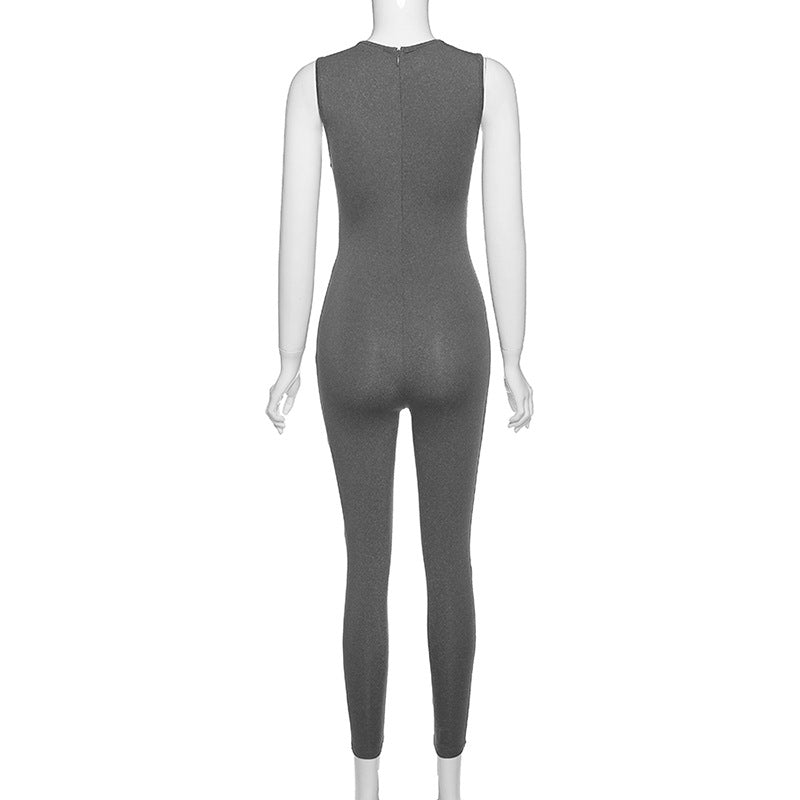 Damen Overall Bodycon Jumpsuit Streetwear Fitness-Strampler Playsuit Leggins