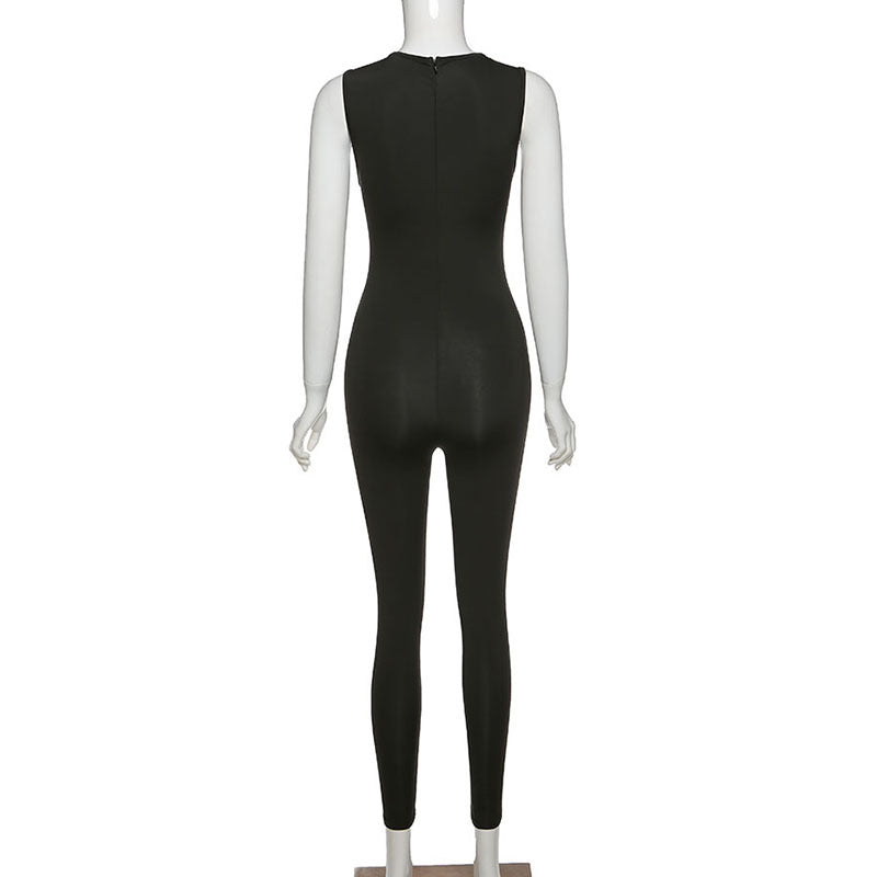 Damen Overall Bodycon Jumpsuit Streetwear Fitness-Strampler Playsuit Leggins