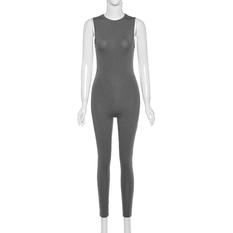 Damen Overall Bodycon Jumpsuit Streetwear Fitness-Strampler Playsuit Leggins