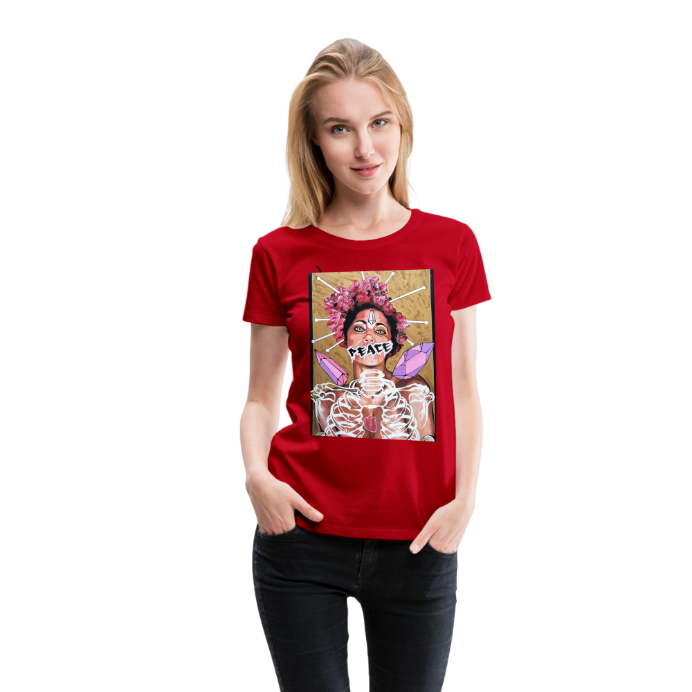 Frauen Premium T-Shirt Peace - Rot