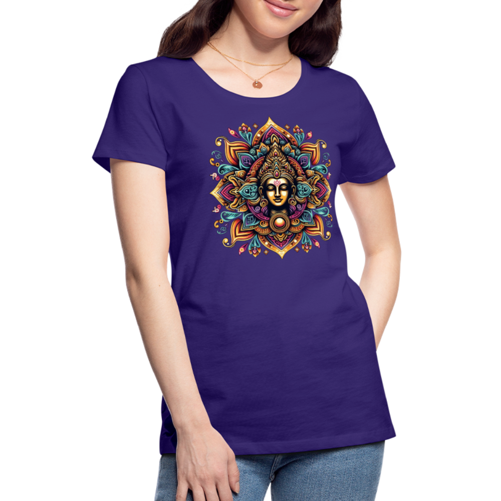 Damen Sommer Top Spirituelles Yoga T-Shirt Rundhals Streetwear lockeres Damentop - Lila