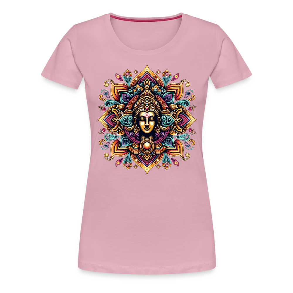 Damen Sommer Top Spirituelles Yoga T-Shirt Rundhals Streetwear lockeres Damentop - Hellrosa