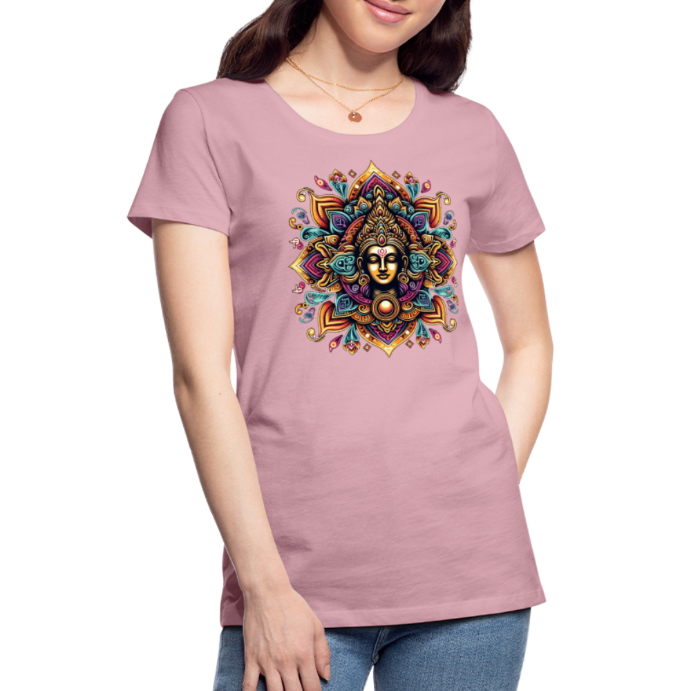 Damen Sommer Top Spirituelles Yoga T-Shirt Rundhals Streetwear lockeres Damentop - Hellrosa