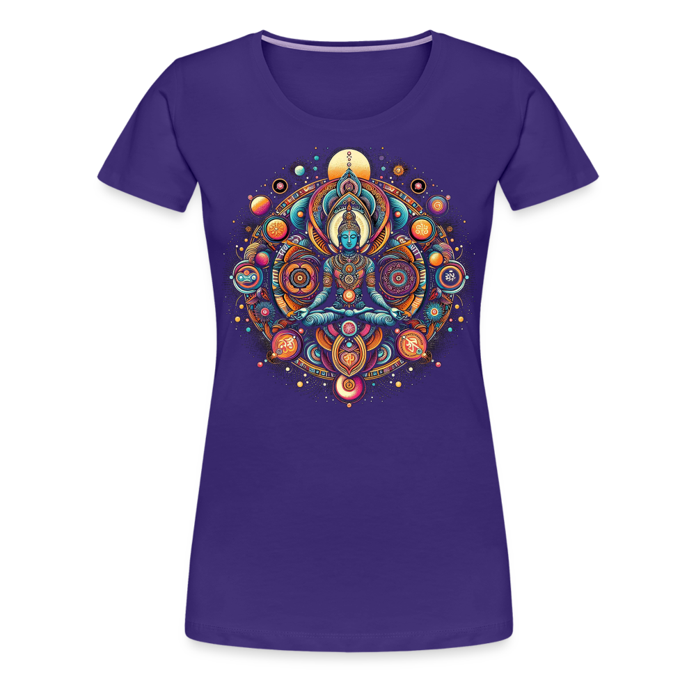 Damen Sommer Top Spirituelles Yoga T-Shirt Rundhals Streetwear lockeres Damentop - Lila