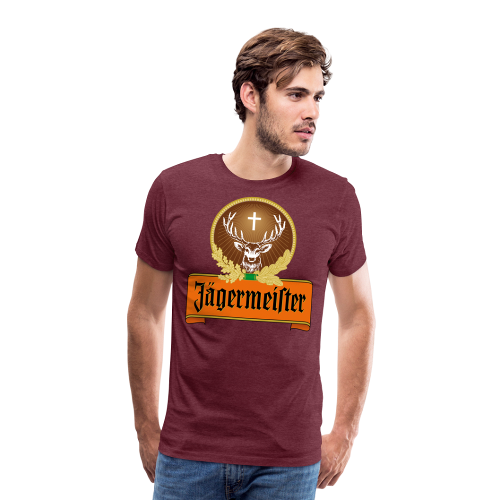 Herren Fashion T-Shirt Rundhals,100 % Baumwolle Sommer Streetwear Tank Top Shirt - Bordeauxrot meliert