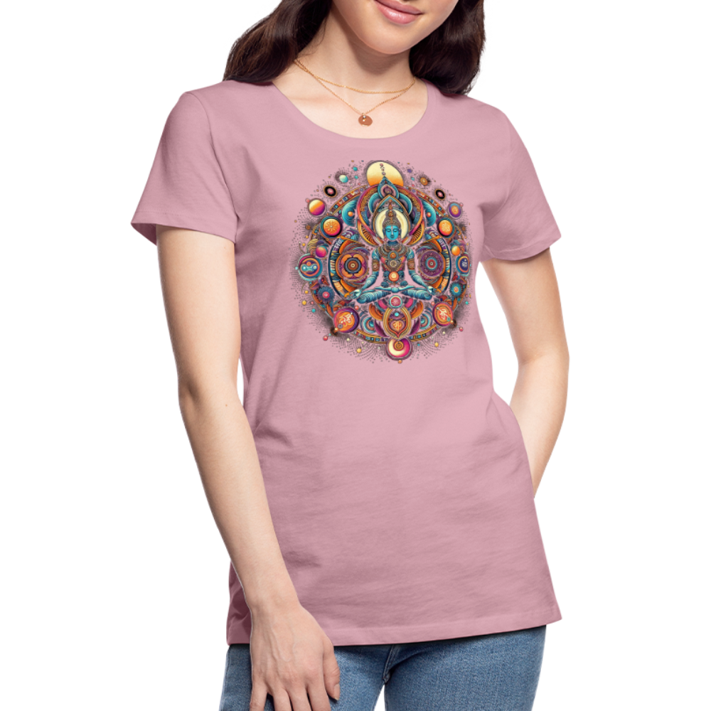 Damen Sommer Top Spirituelles Yoga T-Shirt Rundhals Streetwear lockeres Damentop - Hellrosa