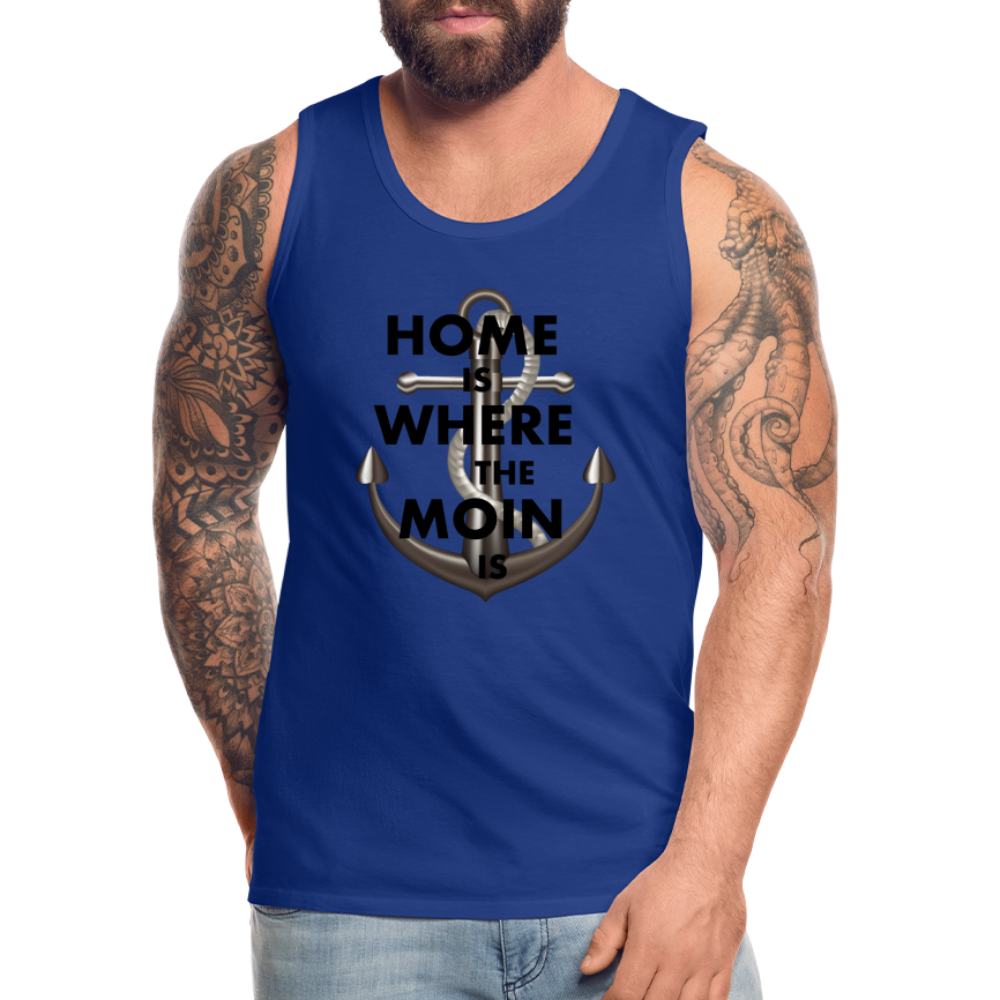 Männer Premium Tanktop T-Shirt Muskelshirt Achselshirt Home is Where the Moin is - Königsblau