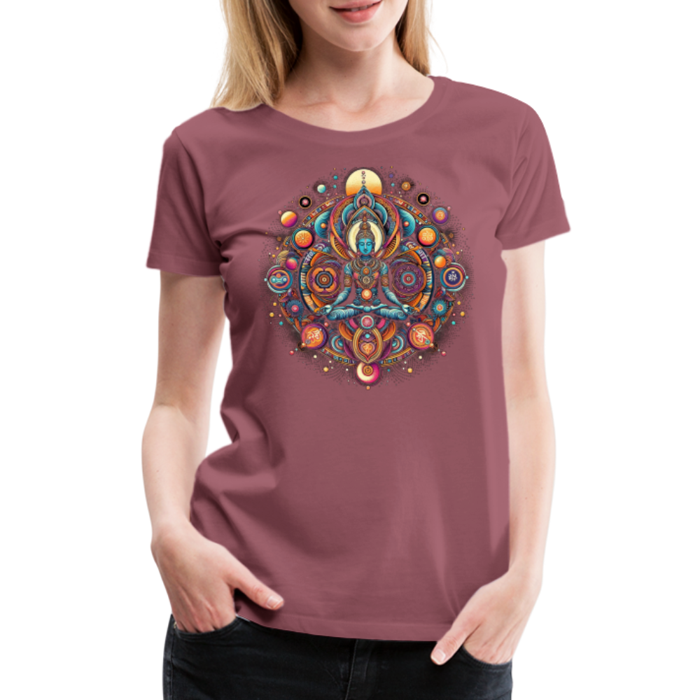 Damen Sommer Top Spirituelles Yoga T-Shirt Rundhals Streetwear lockeres Damentop - Malve