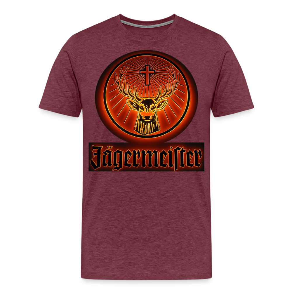 Herren Fashion T-Shirt Rundhals 100 % Baumwolle Sommer Streetwear Tank Top Shirt - Bordeauxrot meliert