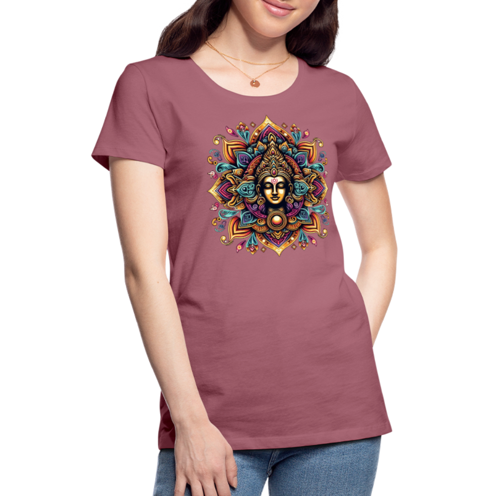 Damen Sommer Top Spirituelles Yoga T-Shirt Rundhals Streetwear lockeres Damentop - Malve