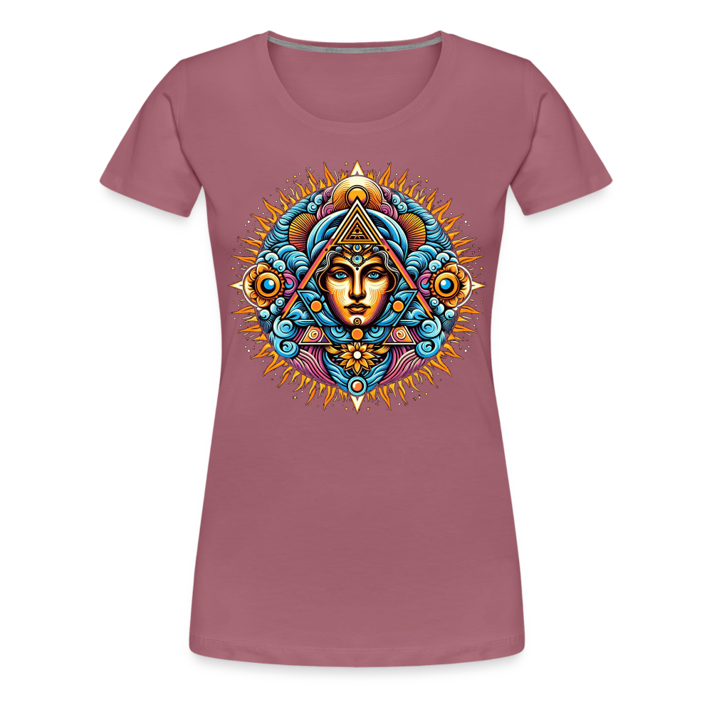 Damen Sommer Top Spirituelles Yoga T-Shirt Rundhals Streetwear lockeres Damentop - Malve