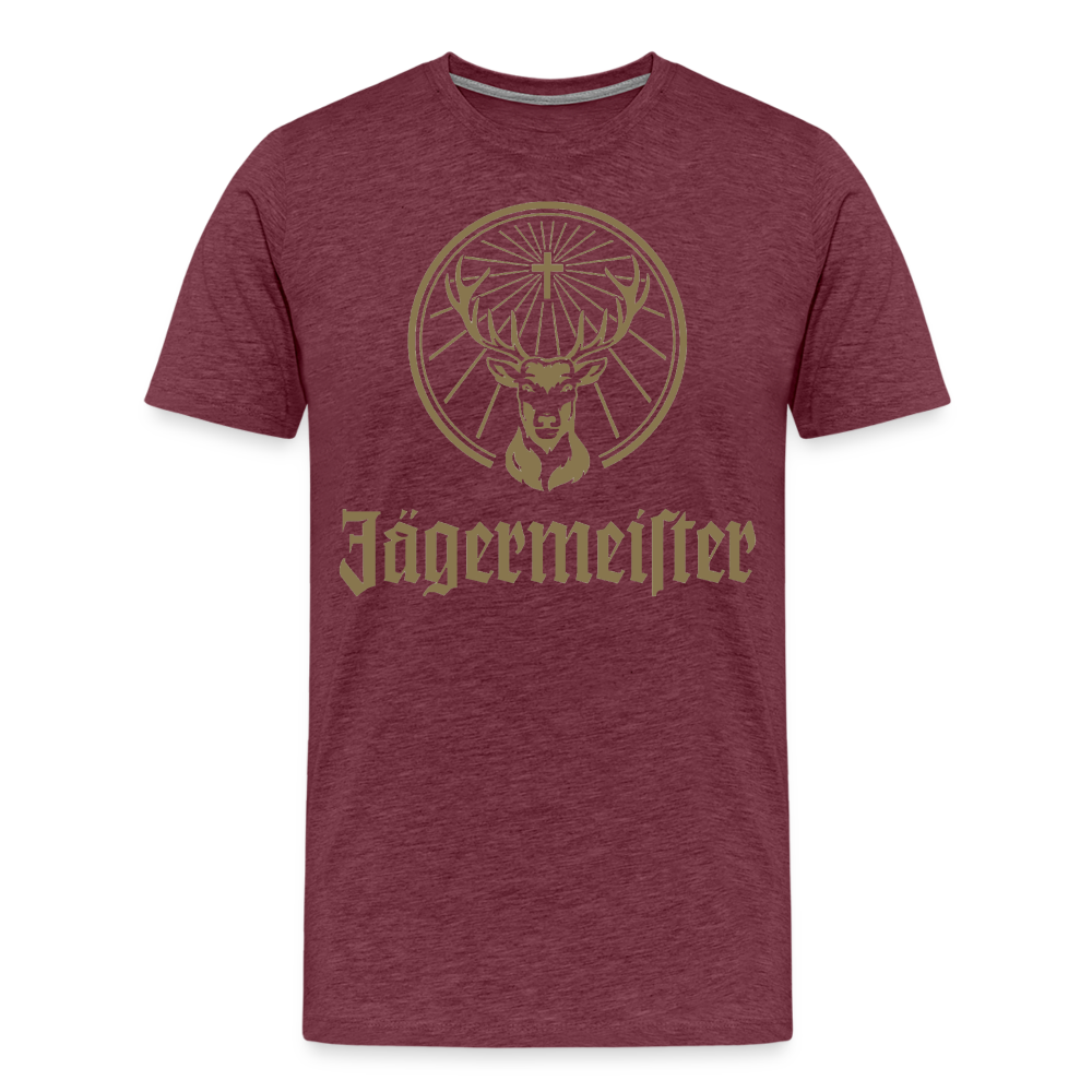 Herren Fashion T-Shirt Rundhals 100 % Baumwolle Sommer Streetwear Tank Top Shirt - Bordeauxrot meliert