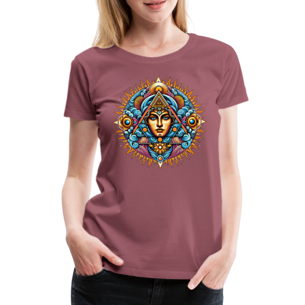 Damen Sommer Top Spirituelles Yoga T-Shirt Rundhals Streetwear lockeres Damentop - Malve