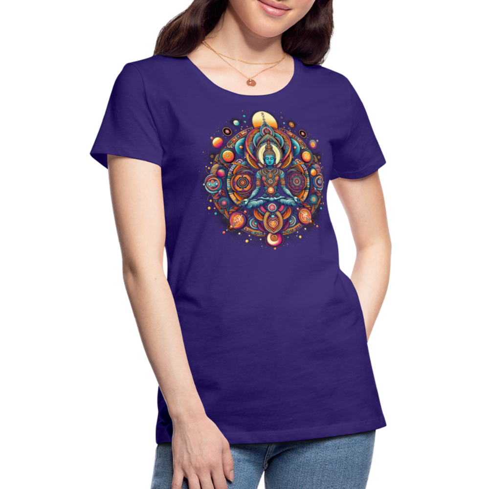 Damen Sommer Top Spirituelles Yoga T-Shirt Rundhals Streetwear lockeres Damentop - Lila