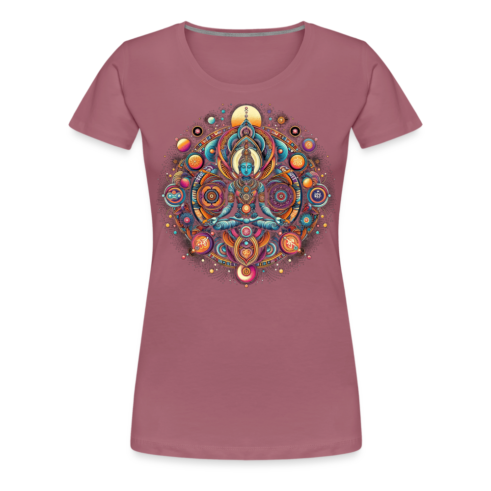 Damen Sommer Top Spirituelles Yoga T-Shirt Rundhals Streetwear lockeres Damentop - Malve