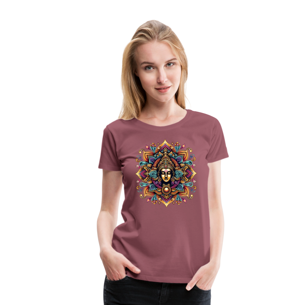 Damen Sommer Top Spirituelles Yoga T-Shirt Rundhals Streetwear lockeres Damentop - Malve