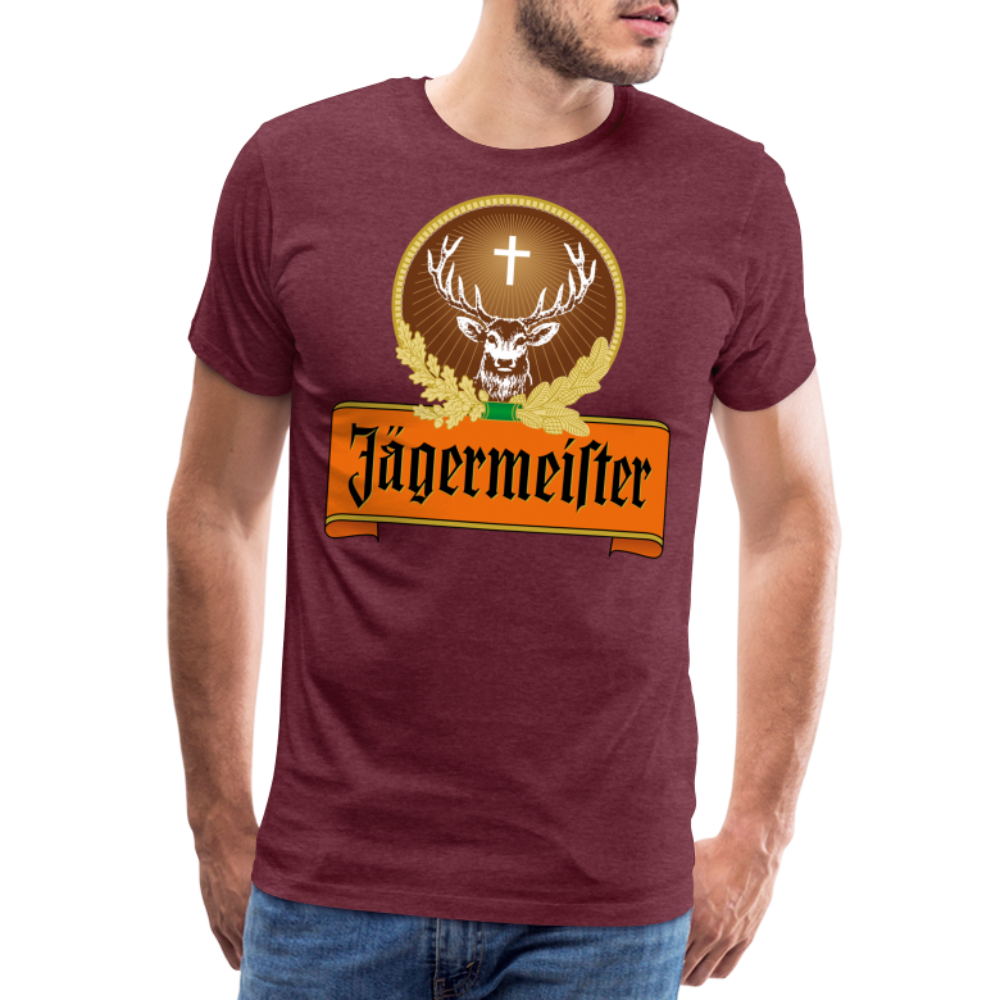 Herren Fashion T-Shirt Rundhals,100 % Baumwolle Sommer Streetwear Tank Top Shirt - Bordeauxrot meliert