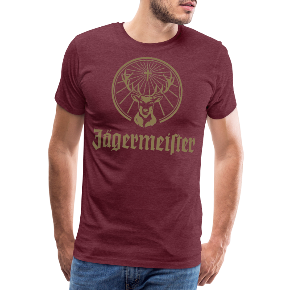 Herren Fashion T-Shirt Rundhals 100 % Baumwolle Sommer Streetwear Tank Top Shirt - Bordeauxrot meliert