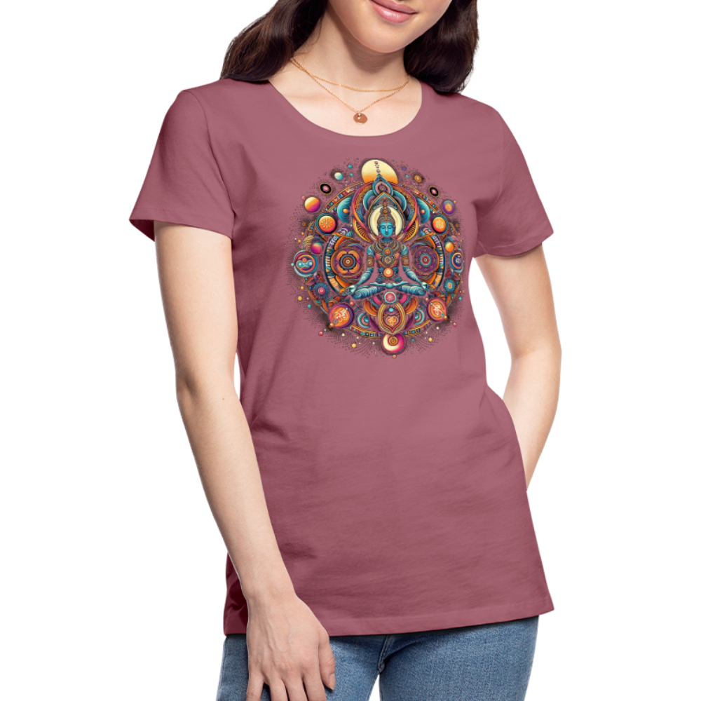 Damen Sommer Top Spirituelles Yoga T-Shirt Rundhals Streetwear lockeres Damentop - Malve