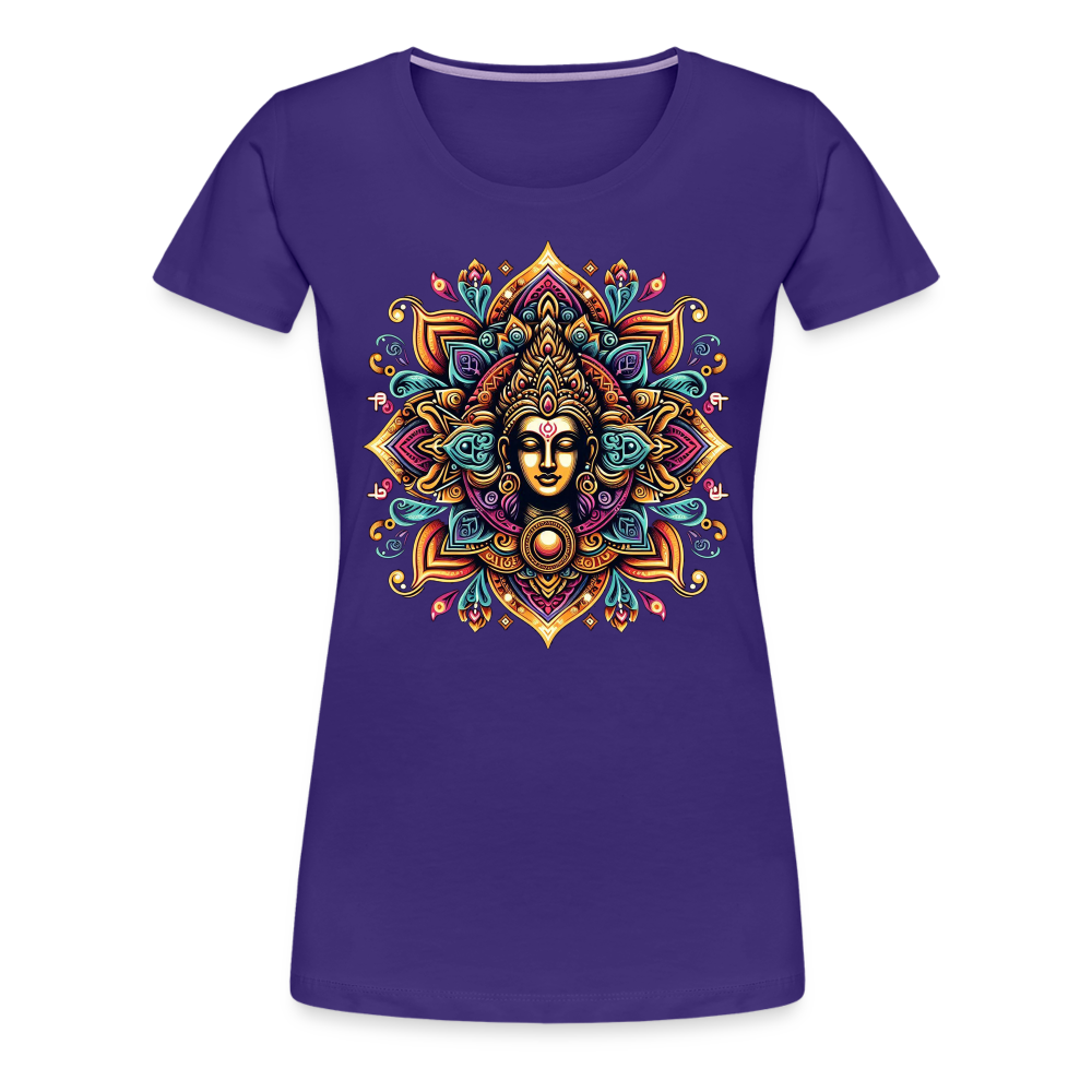 Damen Sommer Top Spirituelles Yoga T-Shirt Rundhals Streetwear lockeres Damentop - Lila