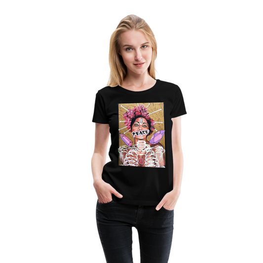 Frauen Premium T-Shirt Peace - Schwarz