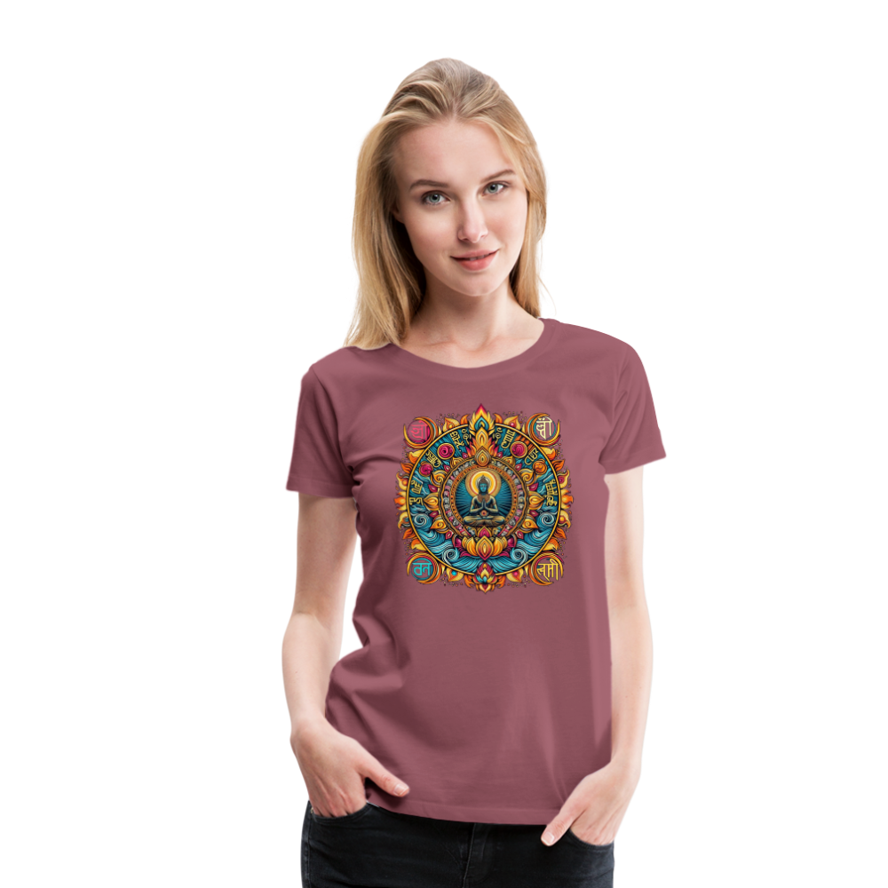 Damen Sommer Top Spirituelles Yoga T-Shirt Rundhals Streetwear lockeres Damentop - Malve