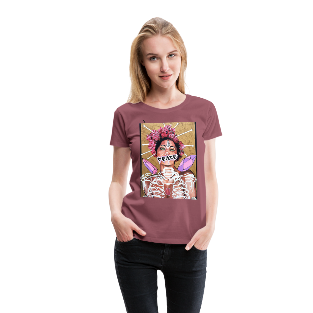 Frauen Premium T-Shirt Peace - Malve