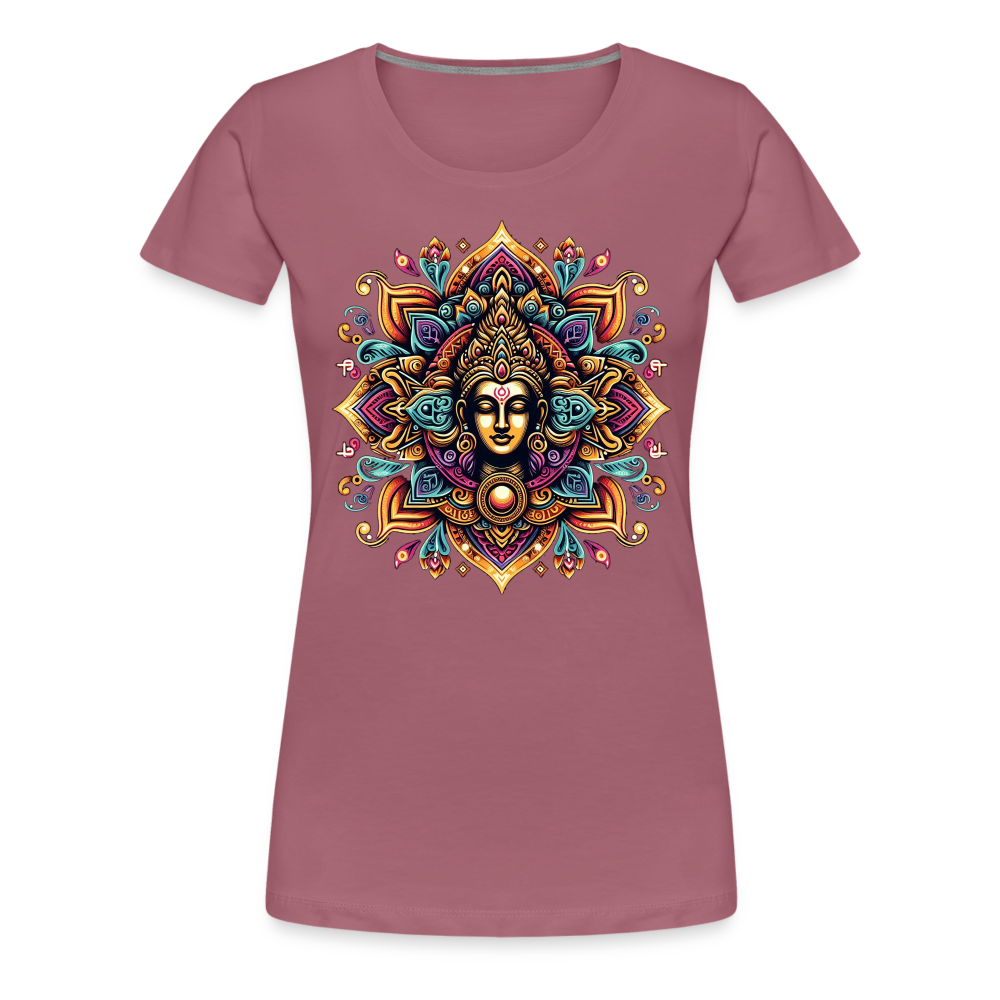 Damen Sommer Top Spirituelles Yoga T-Shirt Rundhals Streetwear lockeres Damentop - Malve