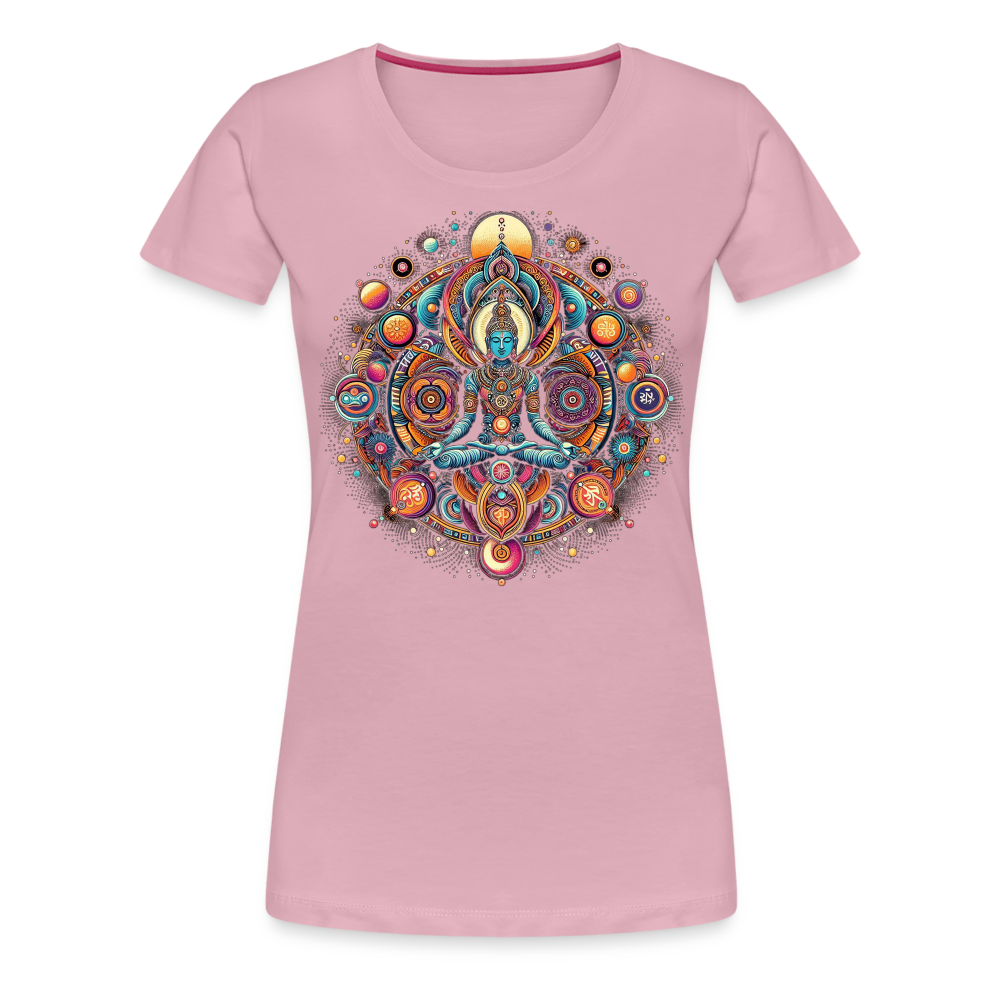 Damen Sommer Top Spirituelles Yoga T-Shirt Rundhals Streetwear lockeres Damentop - Hellrosa